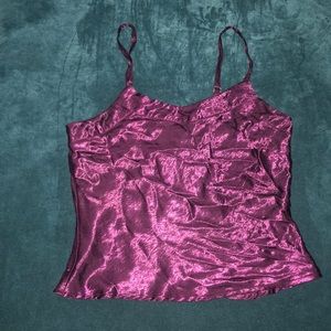 Spaghetti strap attention shirt